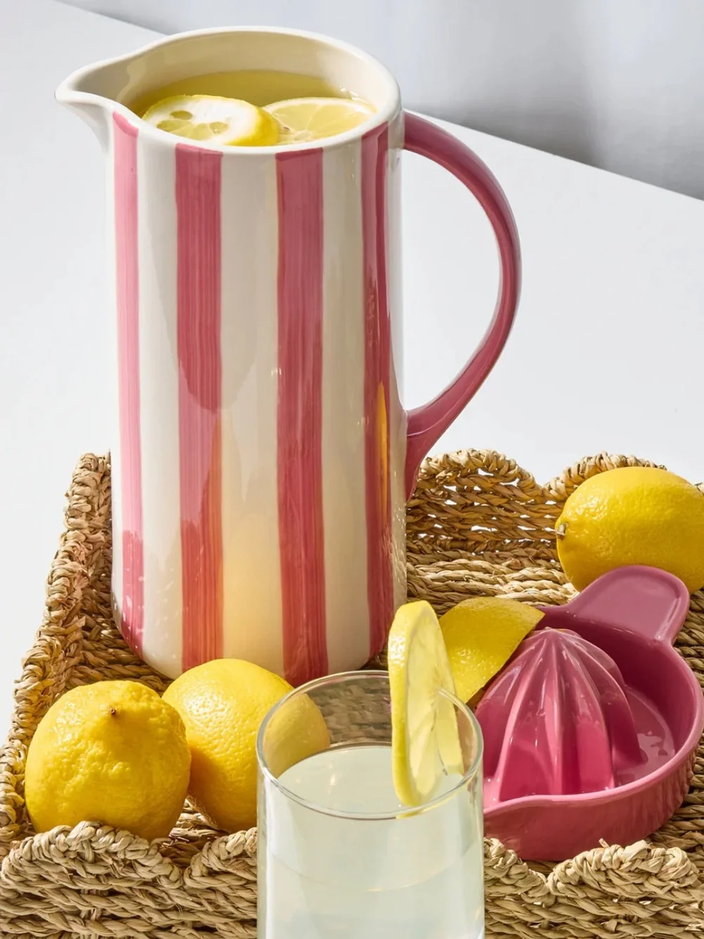 Noon & Moon Pink Ceramic Hand Citrus Juicer BRAND NEW IN BOX